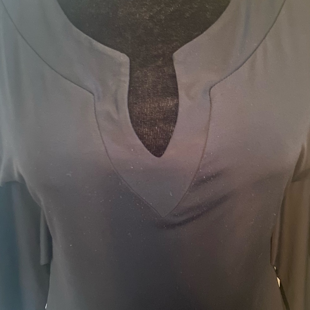 Kokoon LBD batwing notched collar Size M black Made in USA - Picture 7 of 8